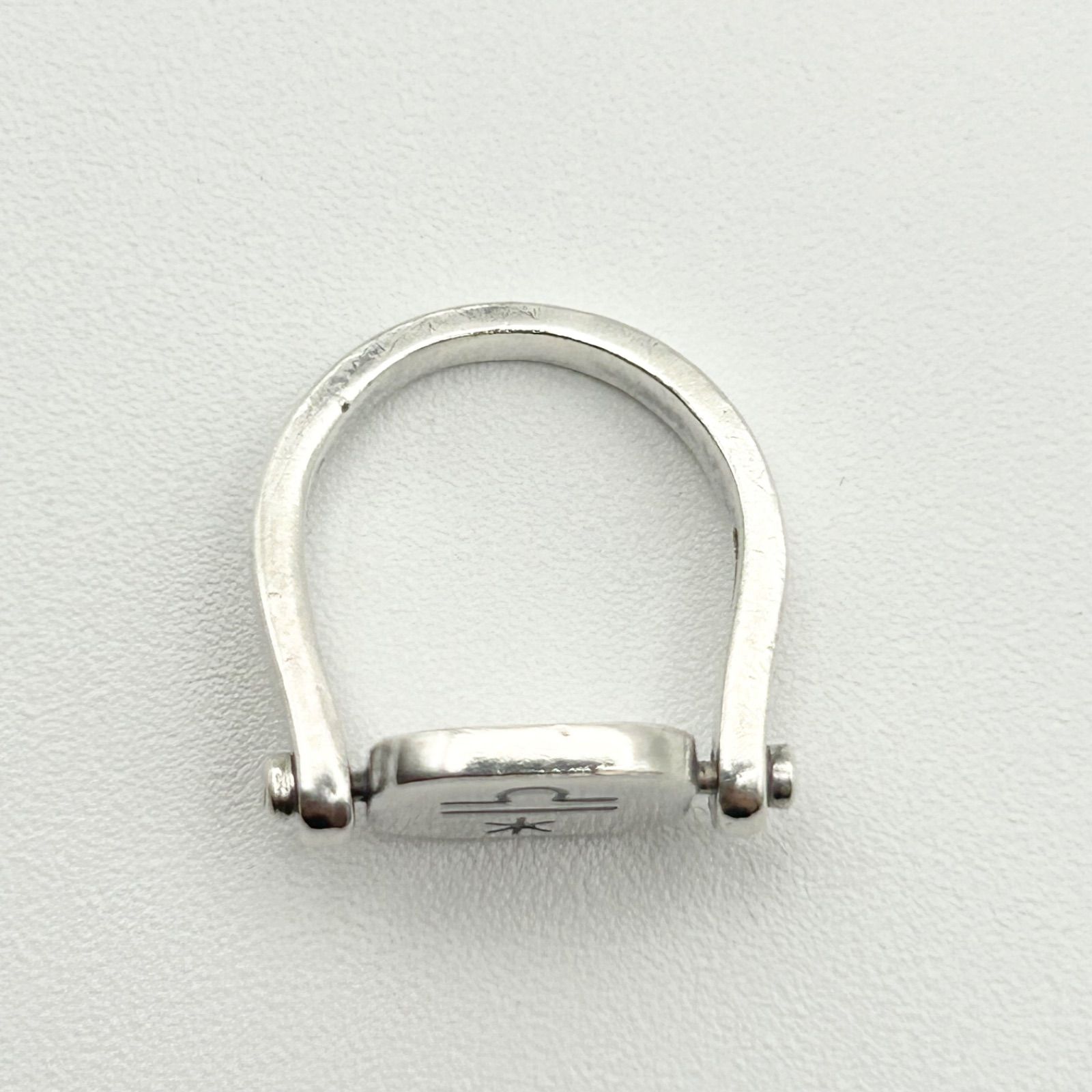 希少 agete アガット 天秤座 リバーシブル ピンキーリング SILVER 指輪