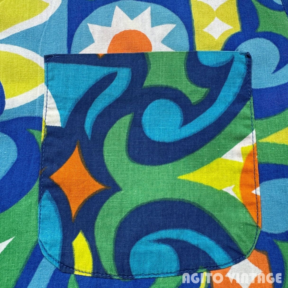 60's TOWNCRAFT PENNEY'S S/S プリントコットンオープンカラーシャツ