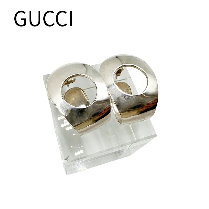 グッチ GUCCI ピアス シルバー SV925 オープンデザイン 両耳用 アクセサリー