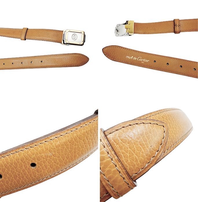 Cartier カルティエ マストライン レザーベルト キャメル ゴールド