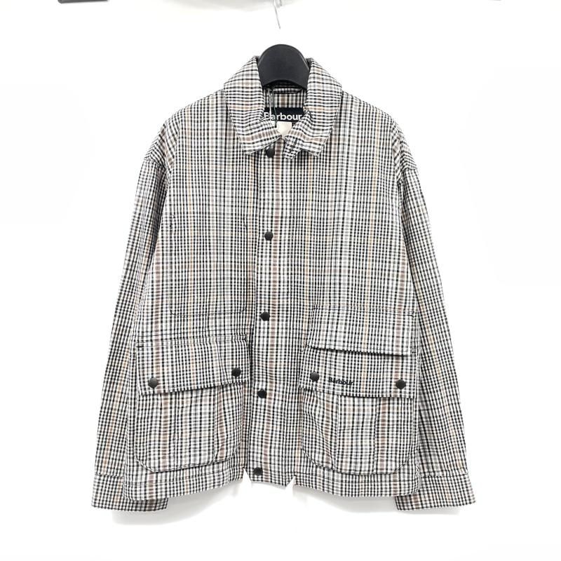 【中古】Barbour Westoe チェックカジュアルジャケット サイズXS ホワイト/ブラック 261MCA1113 バブアー[17]