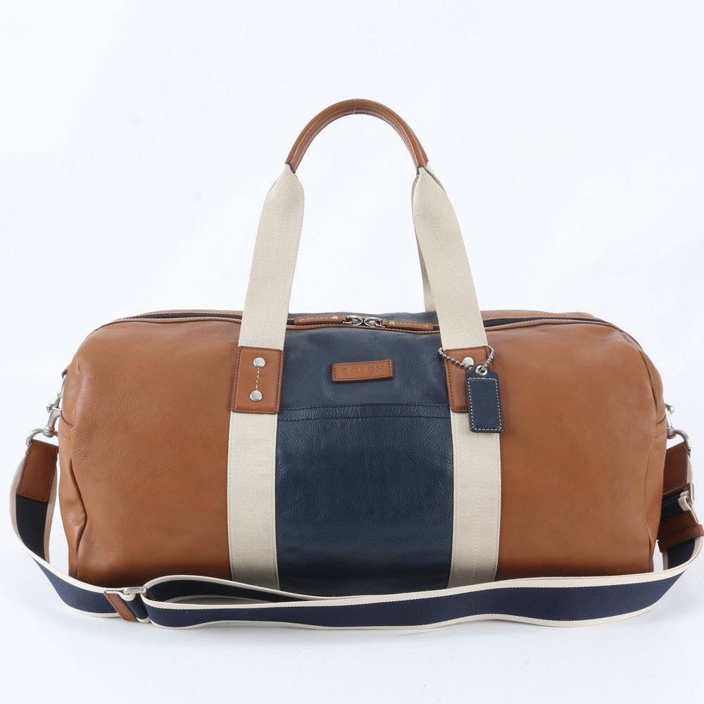 美品 コーチ レザー 2WAY ボストン バッグ 斜め掛け ショルダー 出張 旅行 トート ビジネス トラベル メンズ WIE EL11-6【中古】