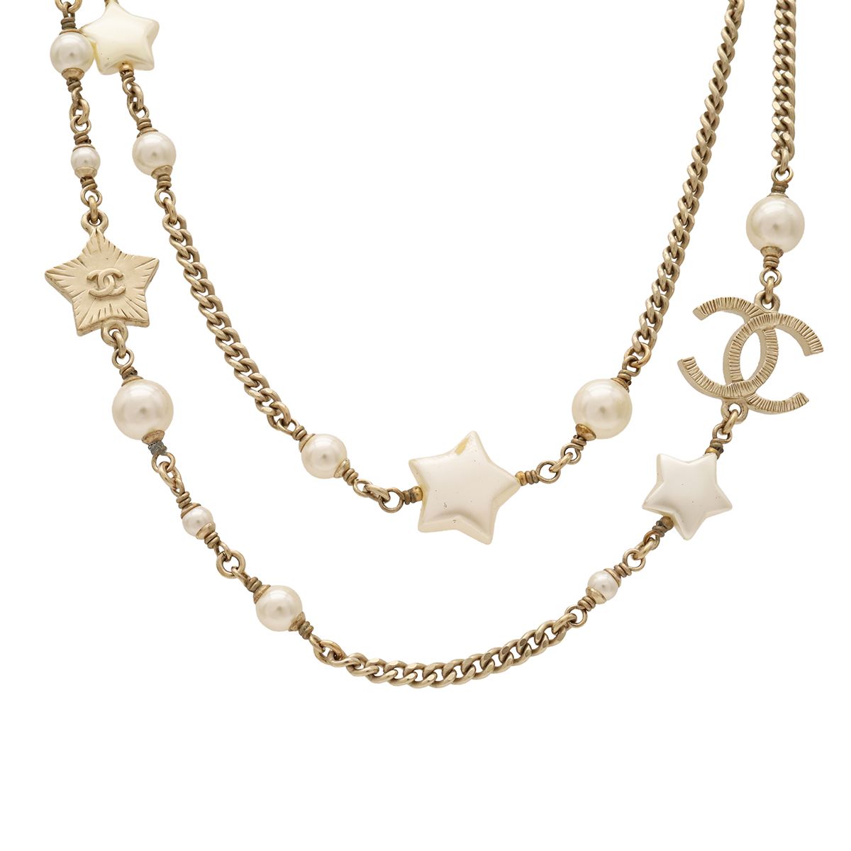 CHANEL シャネル ココマーク CCマーク スター 星 ダブルチェーン