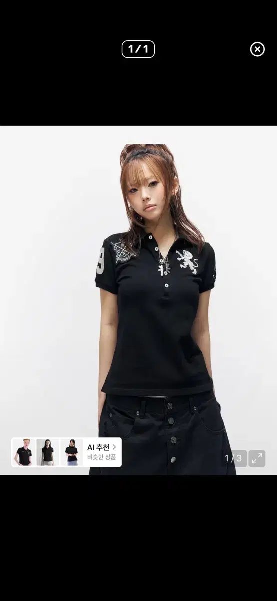 ブラック ショート スリーブ カラーTシャツ シャツ