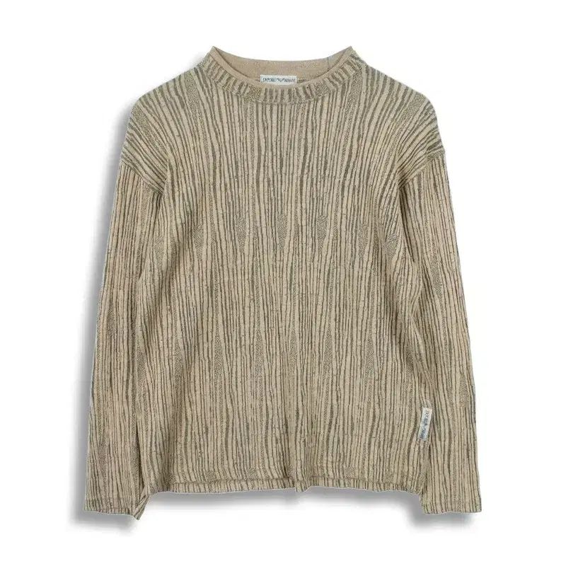 エンポリオアルマーニ (MEN - S/M) テクスチャーストライプ ニット トップス