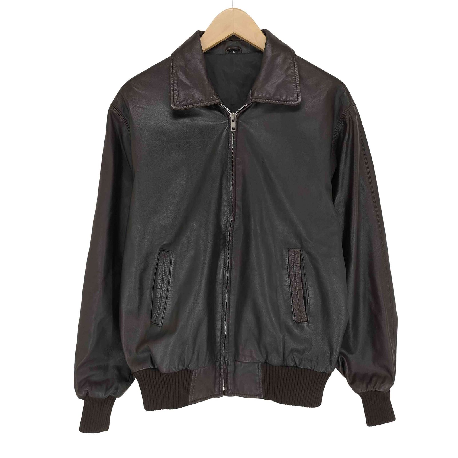 ユーズドフルギ USED古着 cow leather レザージップアップブルゾン