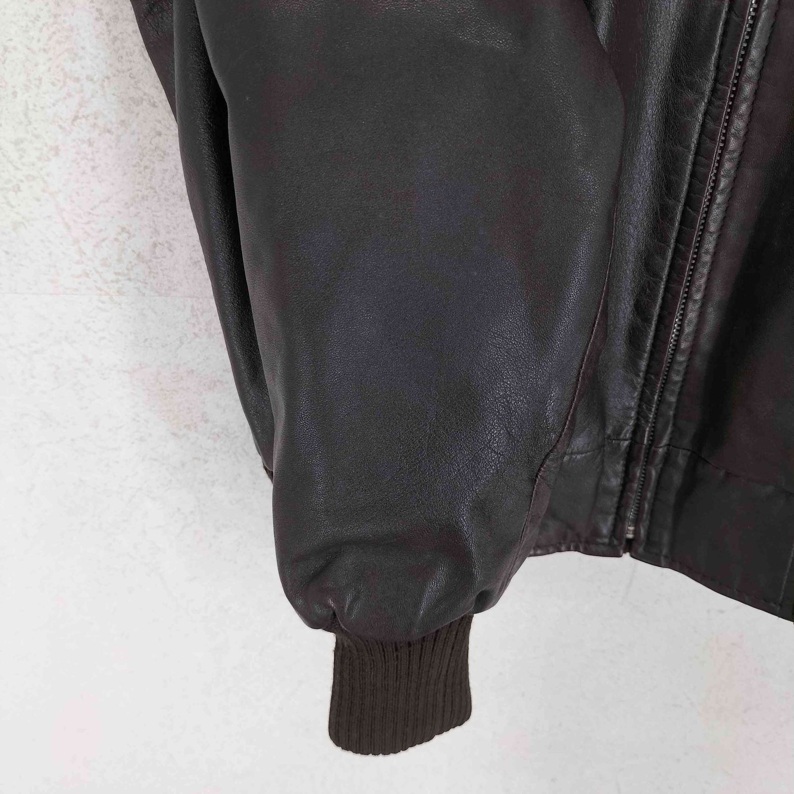 ユーズドフルギ USED古着 cow leather レザージップアップブルゾン