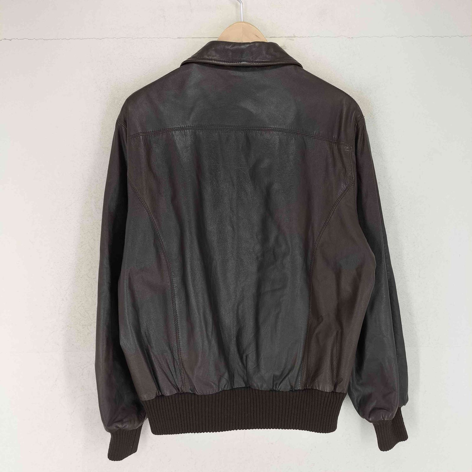 ユーズドフルギ USED古着 cow leather レザージップアップブルゾン