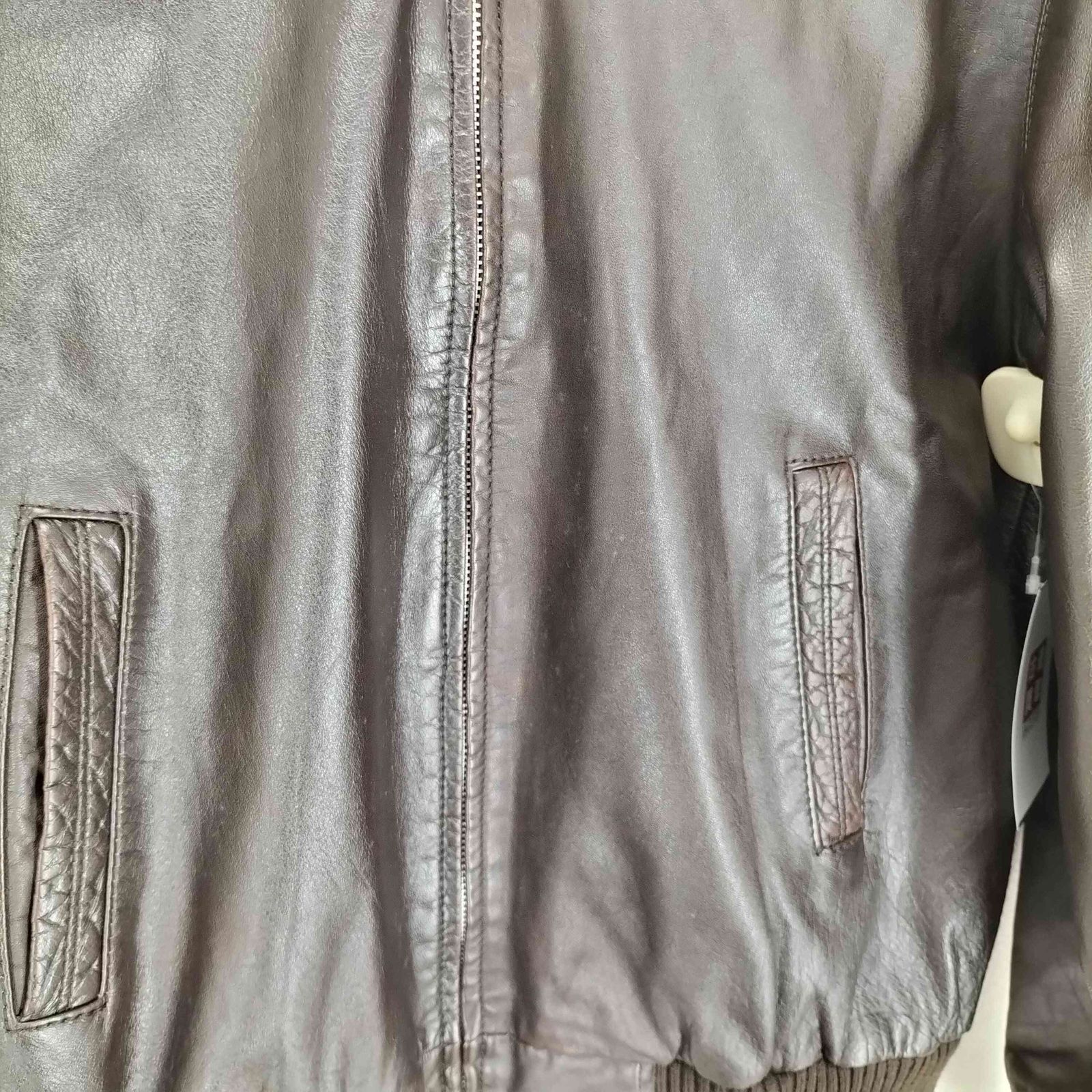ユーズドフルギ USED古着 cow leather レザージップアップブルゾン