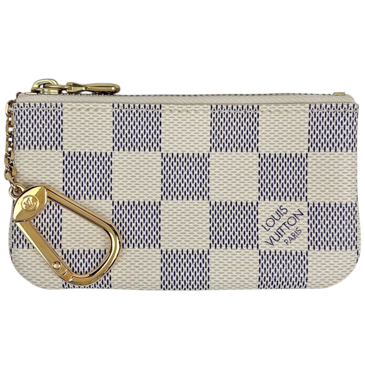 ルイ・ヴィトン Louis Vuitton ポシェット クレ コインケース キーリング コインパース ダミエアズール ホワイト N62659 レディース 【中古】