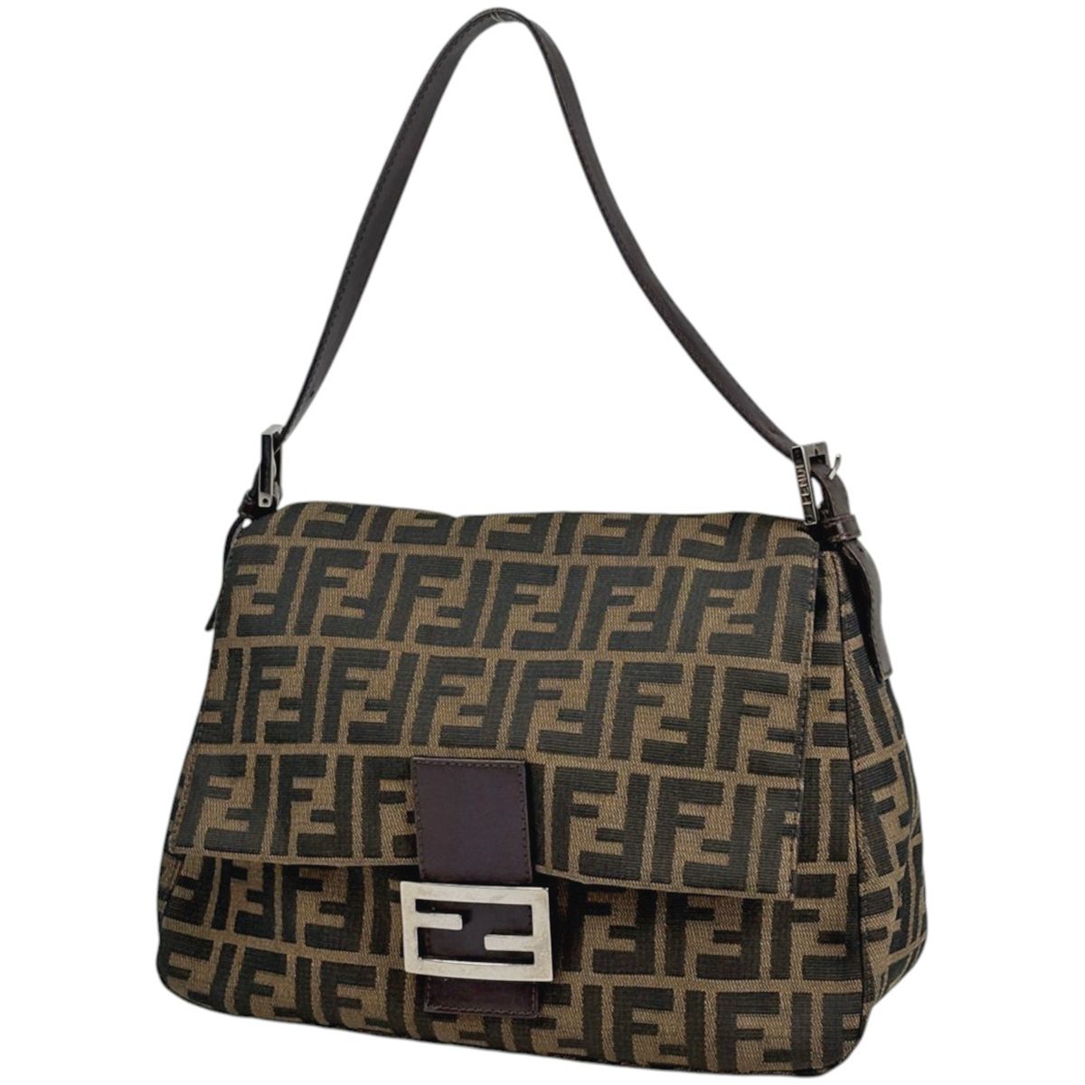 フェンディ FENDI ショルダーバッグ ズッカ柄 マンマバゲット キャンバス ブラウン 26325 レディース 【中古】 97,900円