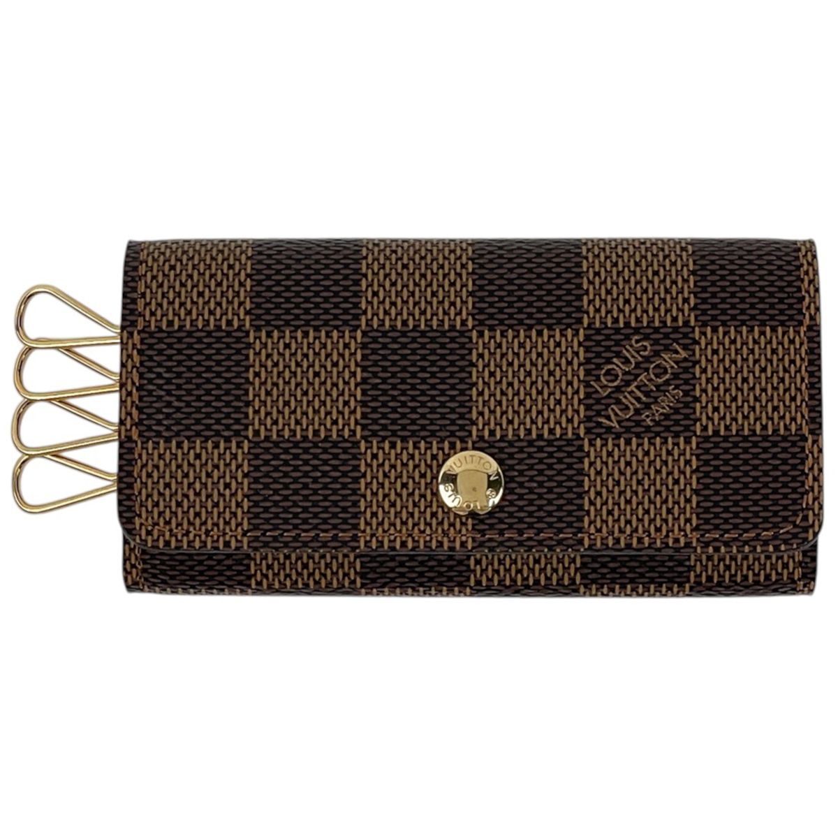 ルイ・ヴィトン Louis Vuitton ミュルティクレ 4 キーケース キーフック キーホルダー ダミエ ブラウン N62631 レディース 【中古】