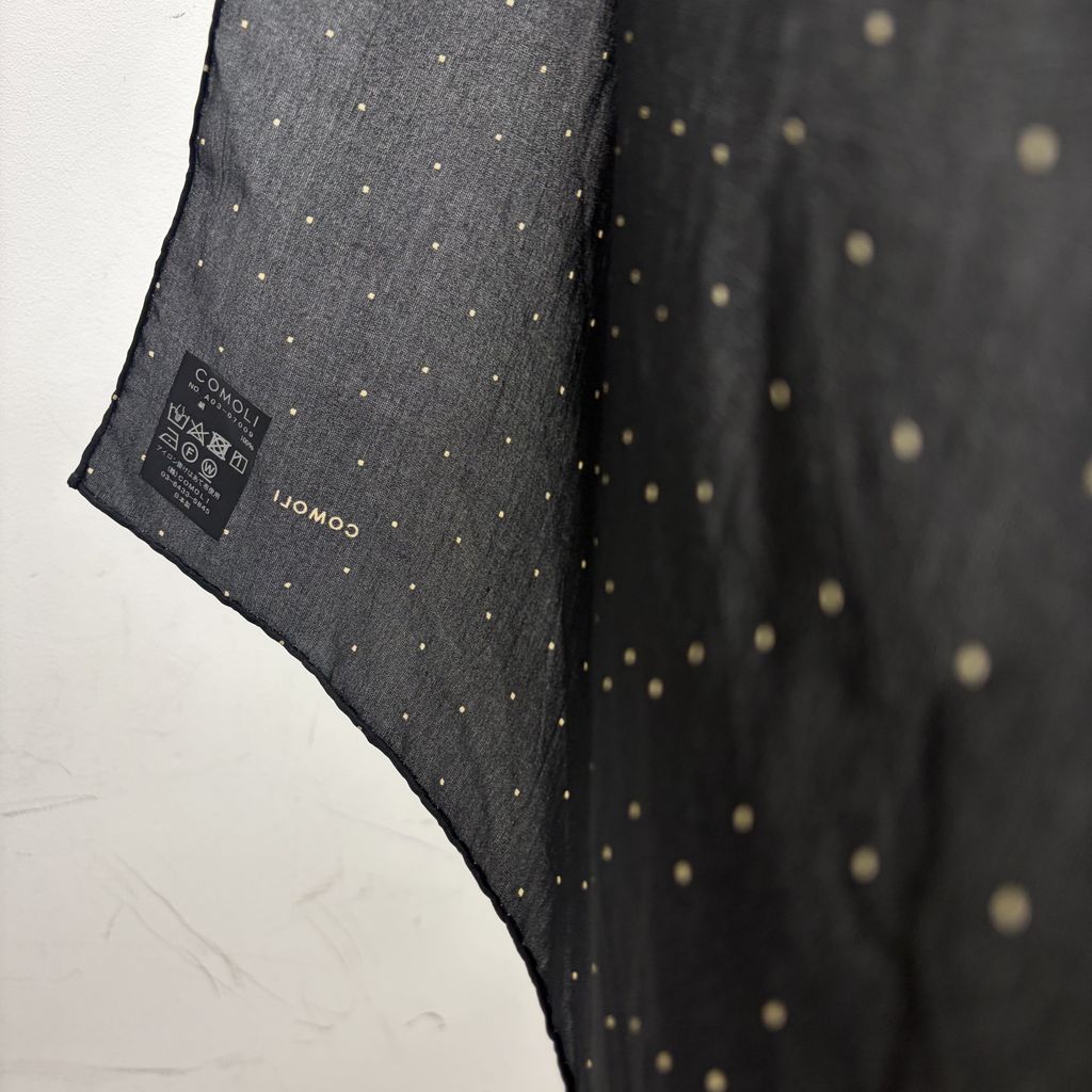 COMOLI コモリ 24AW Silk Dots Scarf シルクスカーフ A03-07009