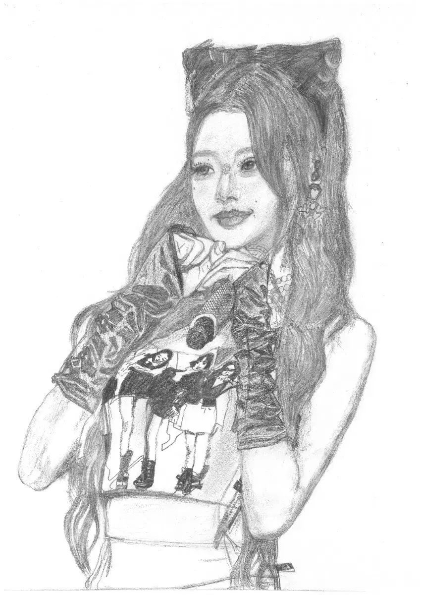 IVE ウォニョン(WONYOUNG・チャンウォニョン) 手描き 額縁 6,717円