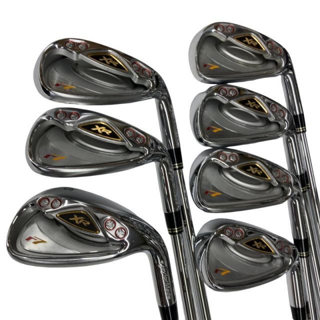 【中古】 テーラーメイド r7 XR(2007) 9S アイアンセット IR GS 75 (フレックスR) メンズ 男性用 右利き 右用 Cランク ゴルフクラブ