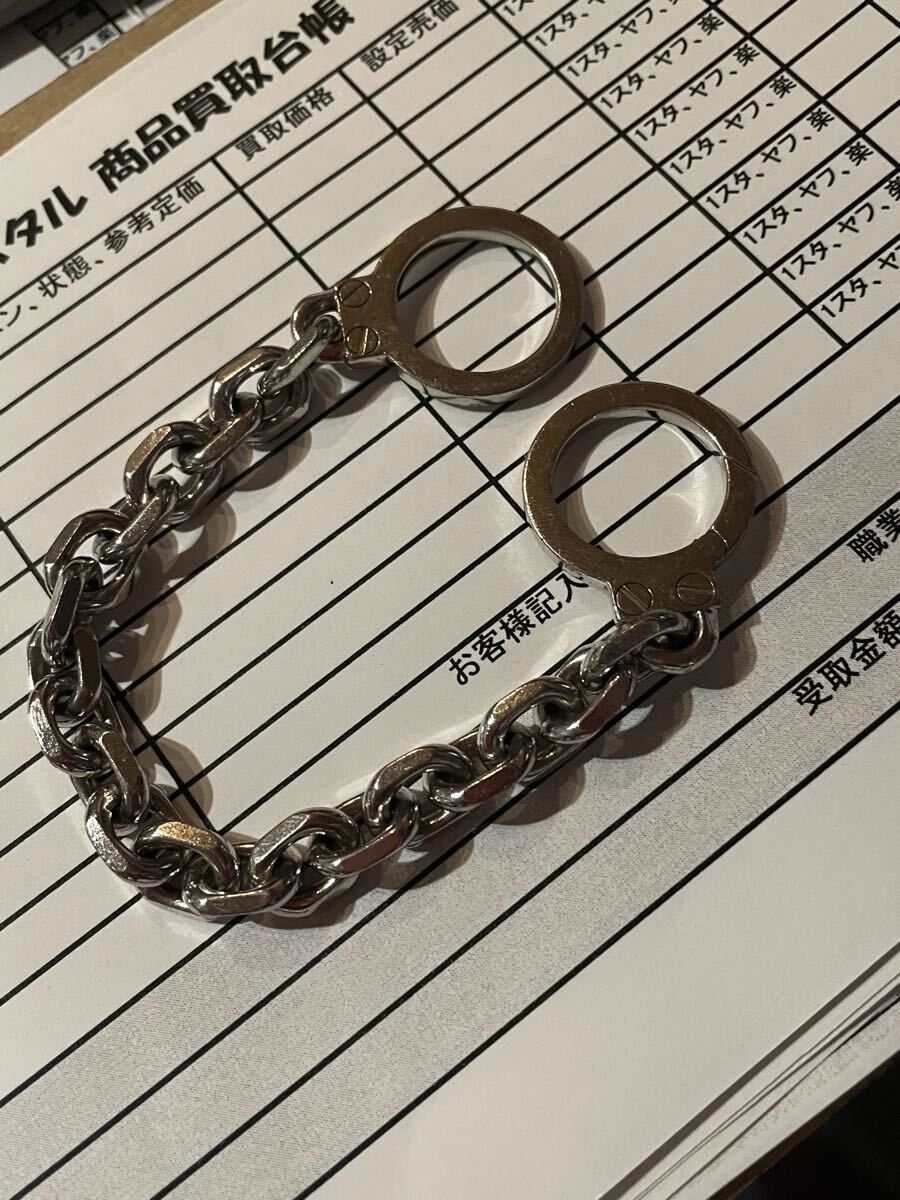 CELINE Chaine Triomphe Golden Handcuff Braelet セリーヌ ハンドカフブレスレット C4 全長21cm シルバー925 FK