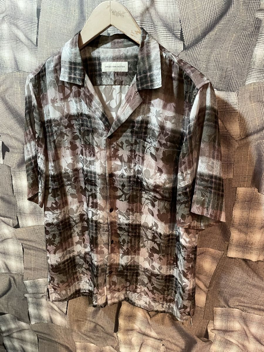 DRIES VAN NOTEN 25AW 半袖シャツ ドリスバンノッテン 44 ビスコース マルチカラー 252-020742-2028-301 FK