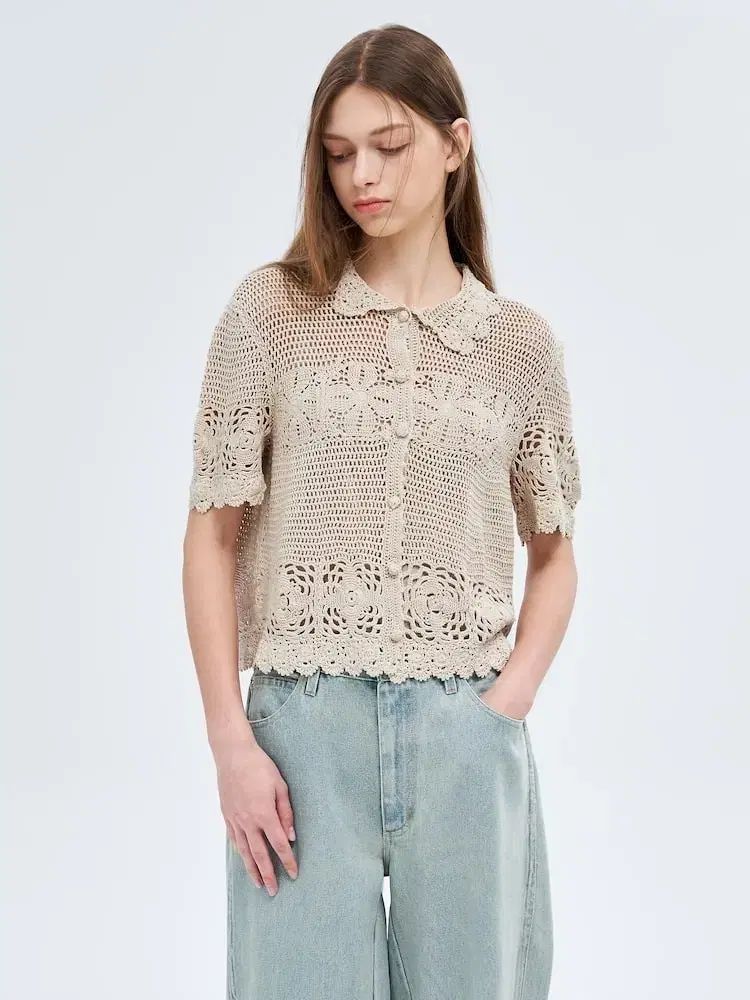 The great The Crochet POLO トップス 兼 カーディガン 66,441円