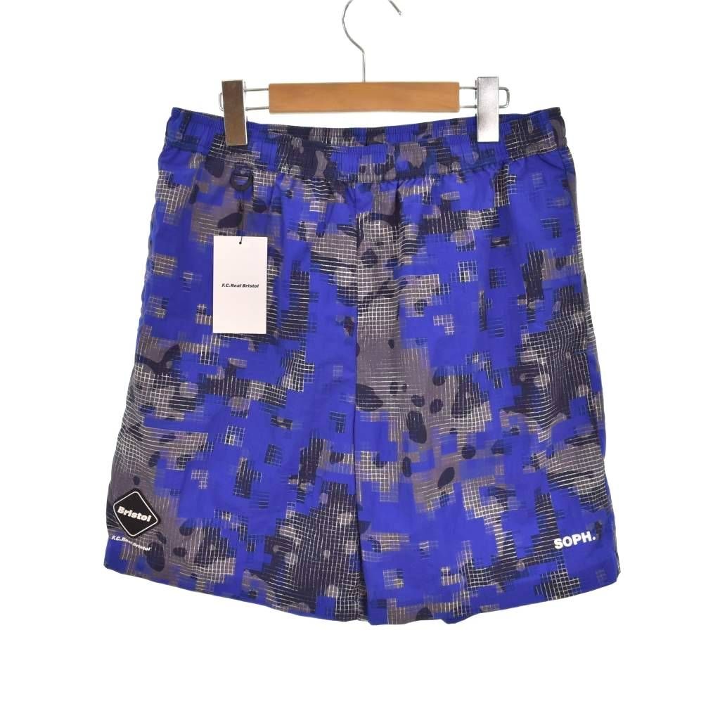 エフシーレアルブリストル F.C.Real Bristol FCRB フラグメント FRAGMENT: CAMOUFLAGE NYLON SHORTS ショートパンツ ショーツ ハーフパンツ カモ柄 総柄 S 青 ブルー 灰色 グレー FCRB-260170