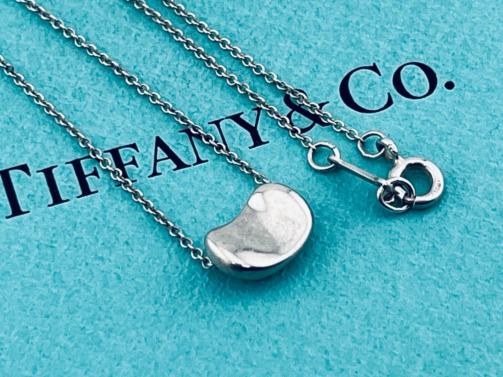 a281 Tiffany&Co. ティファニー ビーン ネックレス シルバー 925