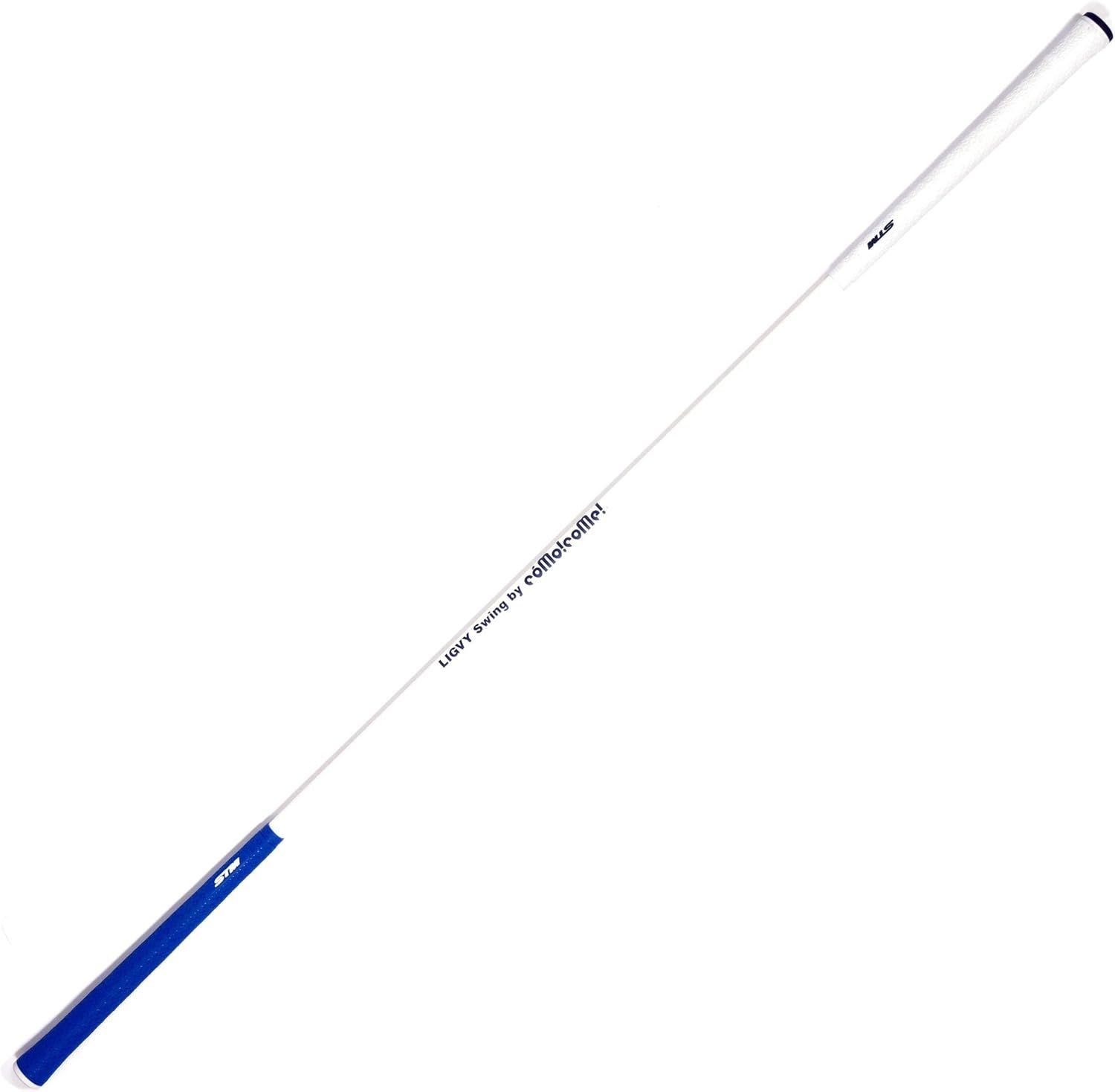 コモコーメ 2way ゴルフ スイング 練習器具 ライビースイング 111cm シャフトがしなって 飛距離アップ ヘッドスピードアップ 素振り 日本製 (ホワイト・ロング(プライアブル))