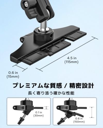 車載 CDスロット タブレットホルダー【強化金属アーム&高さ調整】CDプレーヤー タブレット/スマホスタンド 安定性拔群 | 360度回転 簡単取付 シリコン保護 傷つけない設計 日本語説明書付き iPad Pro 12.9 Air Mini 8b8f4c93