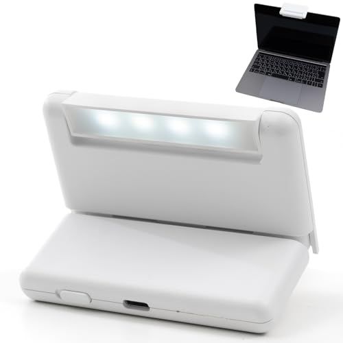 モニターライト 白 黒 ノートPC ライト LED ウェブ会議 デスクライトUSB 充電式 RGB ゲーミングライト マグネット式 コンパクト 持ち運び可能 角度調整 在宅勤務 面接 ZENTAｍａ