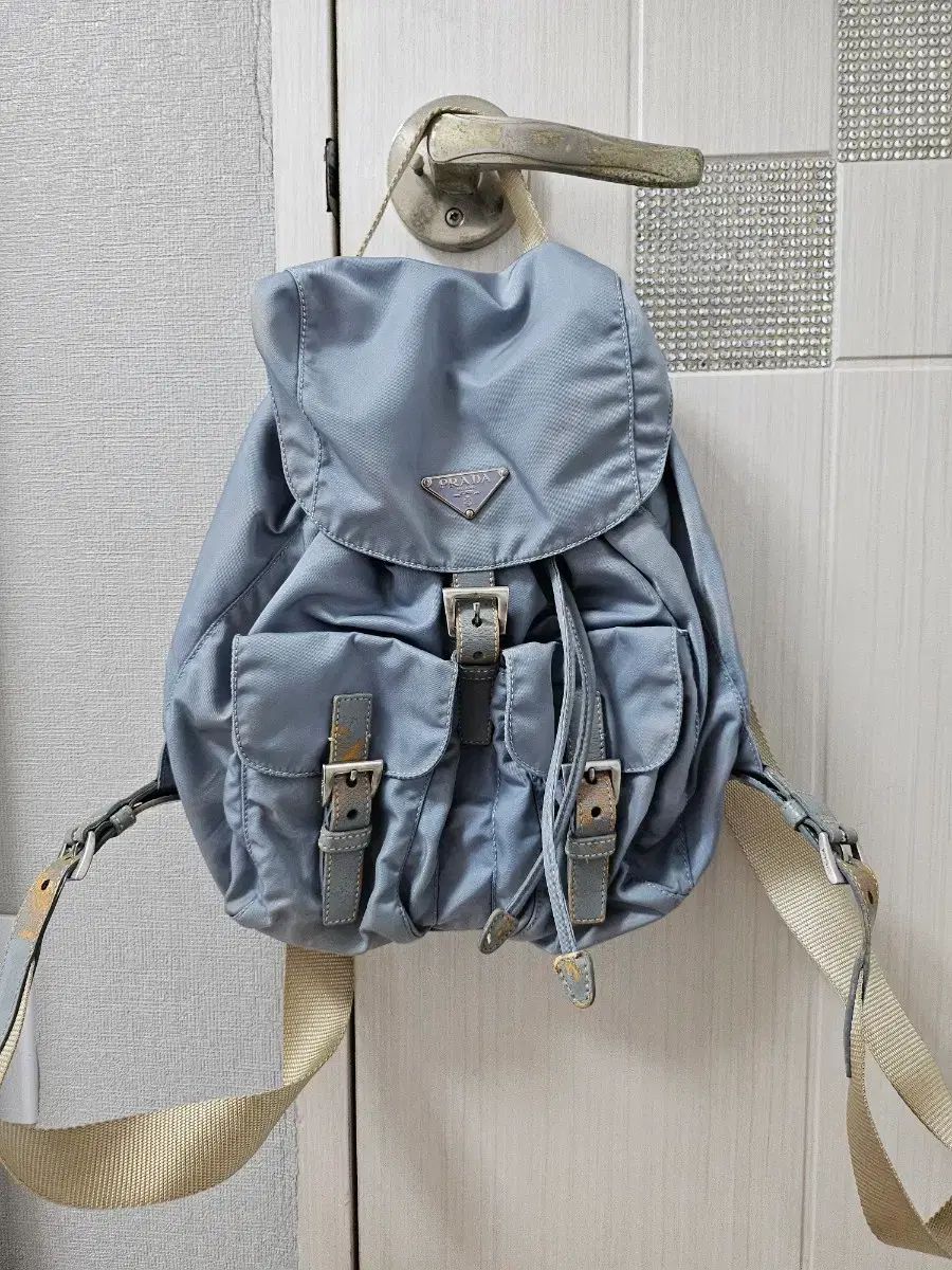 PRADA プラダ ナイロン バックパック ブルー (正規品 100%)