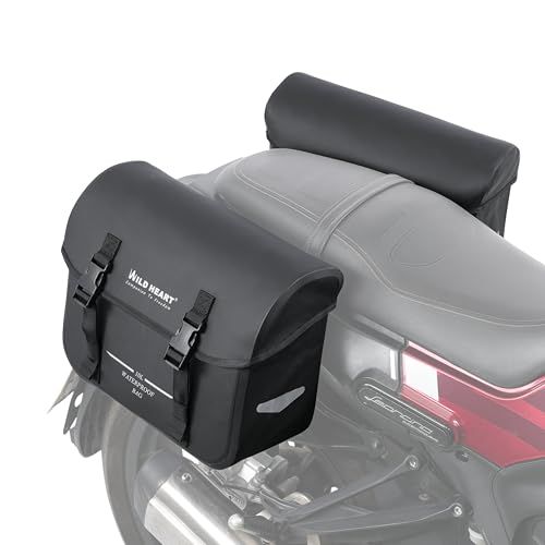 WILD HEART オートバイサドルバッグ防水バッグレトロテールバッグ 20L (10L*2) スポーツスターソフトテールダイナロードキング用レインカバー不要送料無料 932c357d