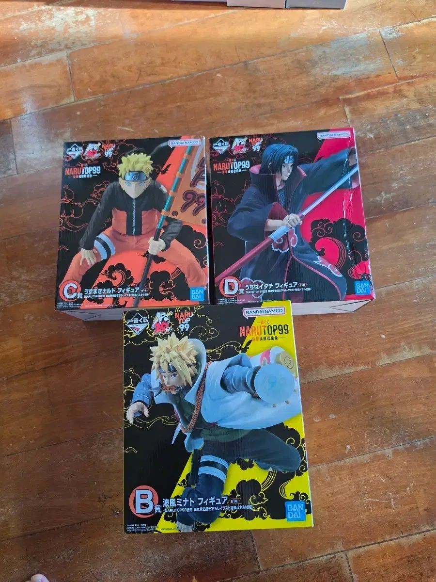 NARUTO -ナルト- フィギュア 3種セット (うずまきナルト、うちはイタチ、波風ミナト)