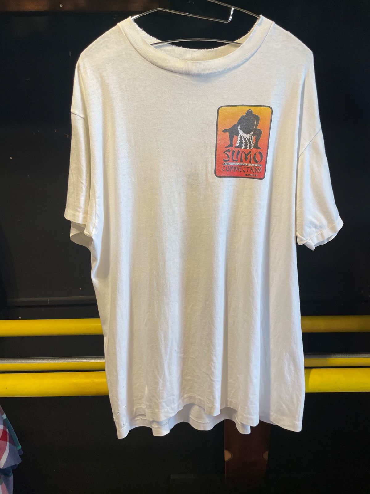 90年代 Sumo Connection「Surf Sumo」両面プリントTシャツ(ホワイト・L・USA製) 1