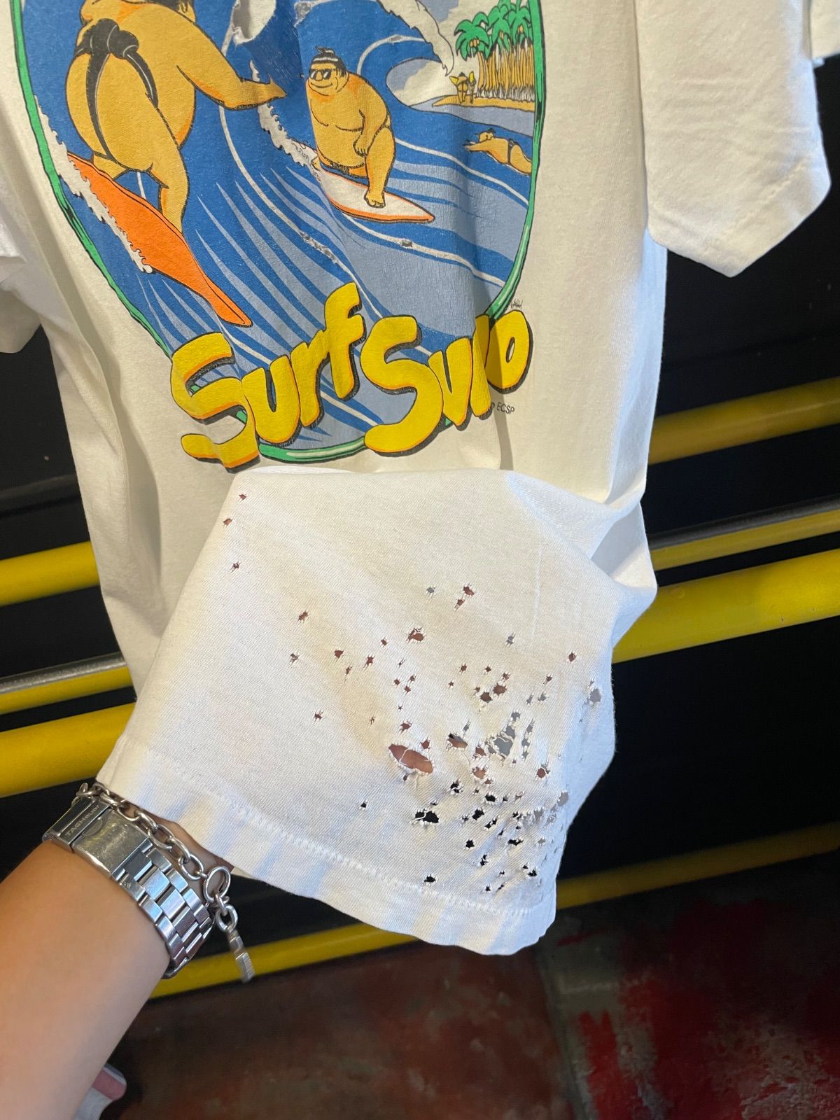 90年代 Sumo Connection「Surf Sumo」両面プリントTシャツ(ホワイト・L・USA製) 10