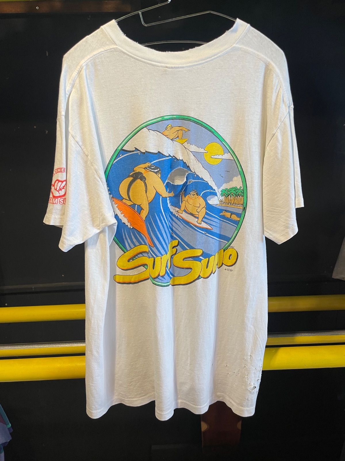 90年代 Sumo Connection「Surf Sumo」両面プリントTシャツ(ホワイト・L・USA製) 6