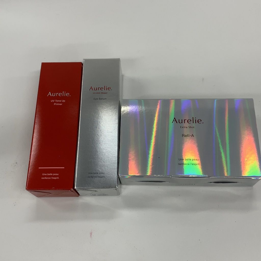 Z2246 Aurelie. オレリー UVトーンアップ プライマー PK SPF50+ PA++++／オレリー リンクルリペア アイセラム／オレリー エクストラショット レチA 計3点セット 6,300円