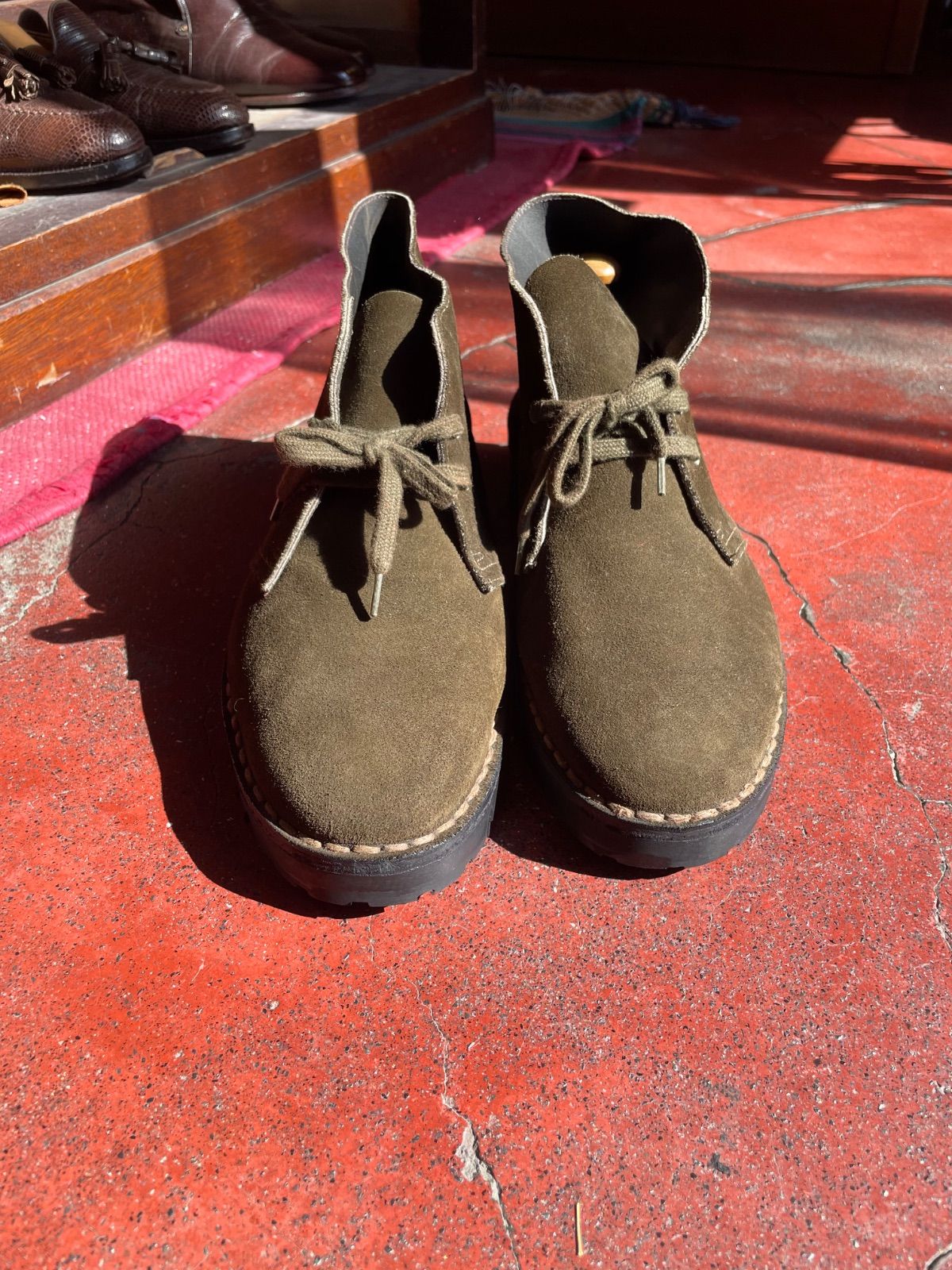 GRENSON Footmaster suede chukka boots (olive brown, UK6, made in England) 2