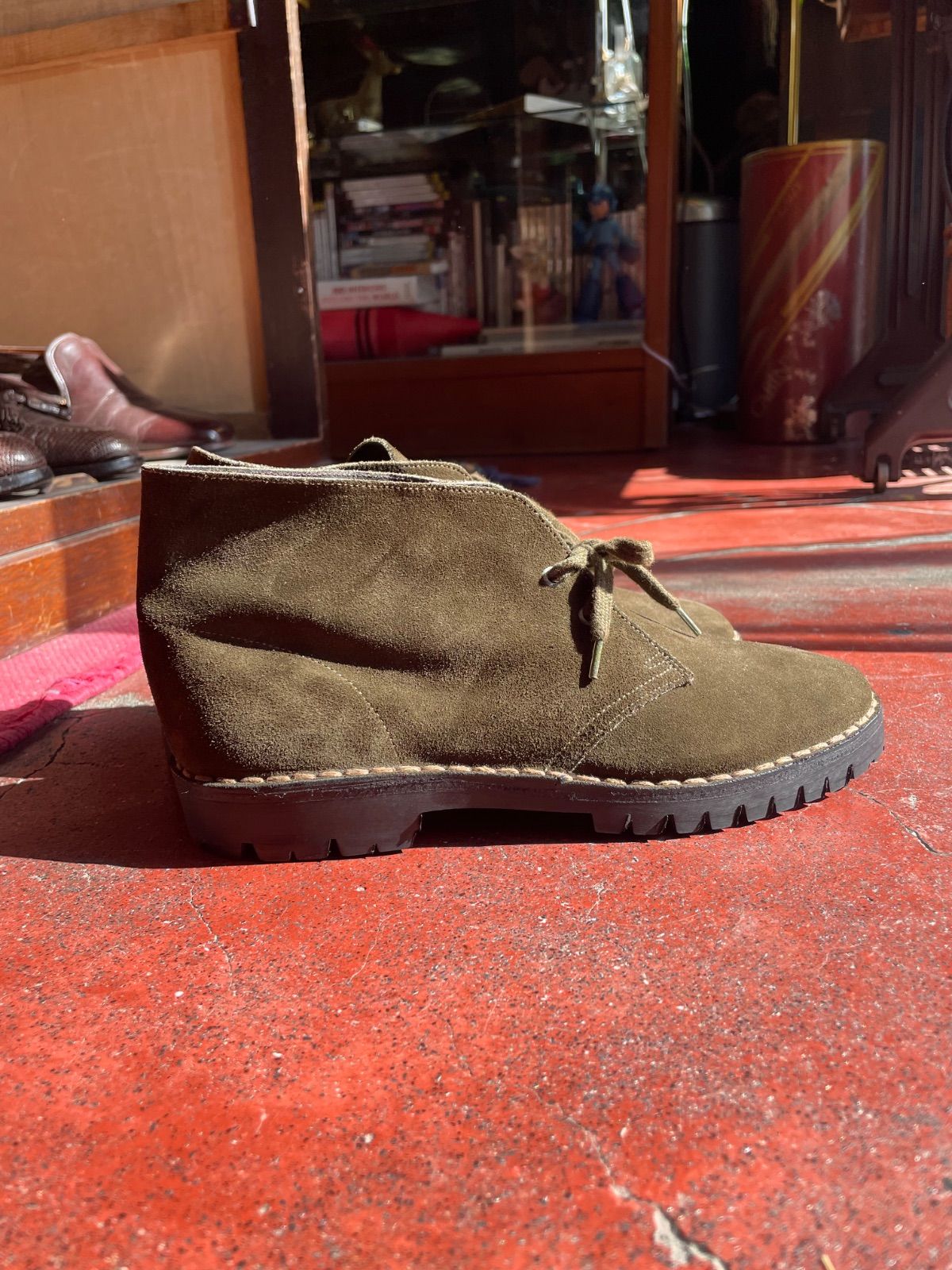 GRENSON Footmaster suede chukka boots (olive brown, UK6, made in England) 3