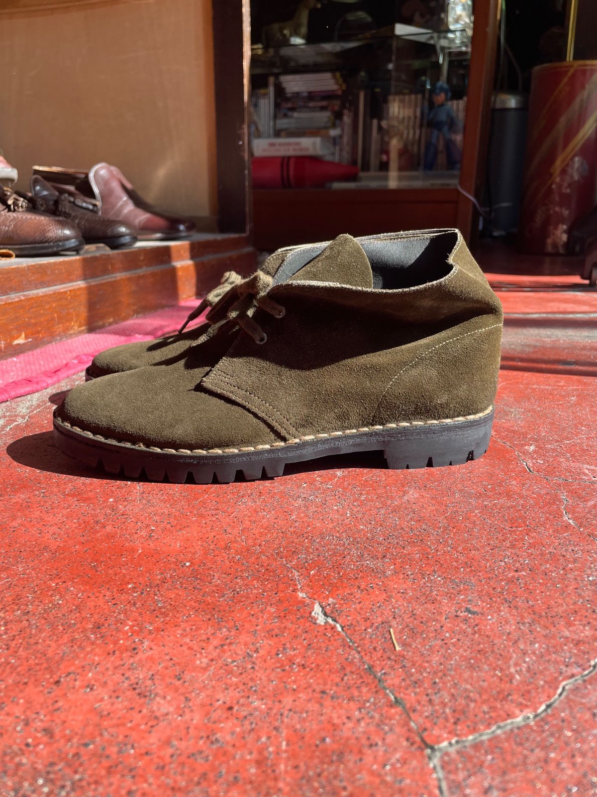 GRENSON Footmaster suede chukka boots (olive brown, UK6, made in England) 5