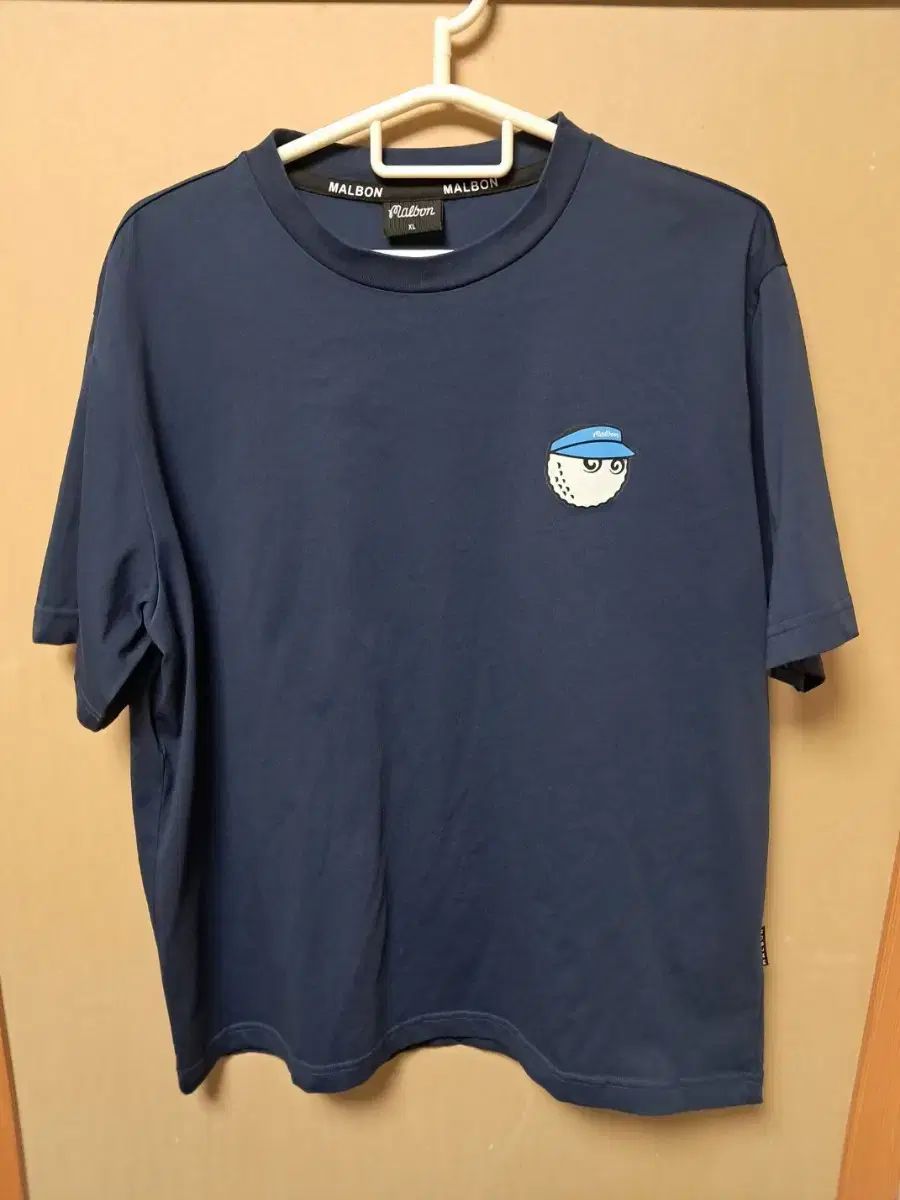 正規品 MALBON GOLF マルボンゴルフ ユニセックス ゴルフ Tシャツ ネイビー メランジ キャップ ゴルフボール ロゴ (100 105)