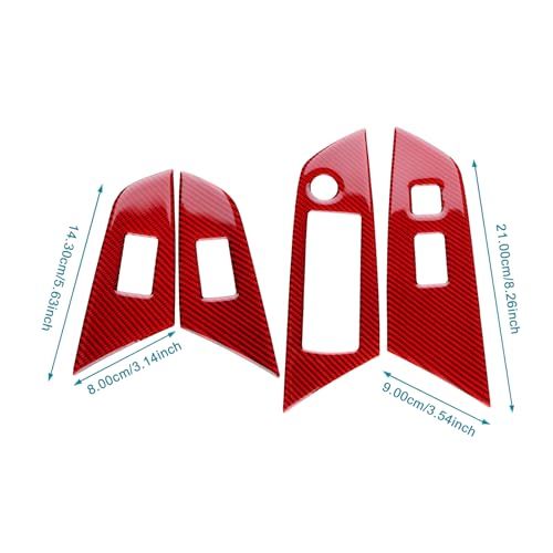 N◆AIRSPEED トヨタ プリウス 50系 4代目 2016-2022 Toyota Prius 専用 アクセサリー カーボンファイバー 内装 カスタム パーツ カードアウィンドウスイッチパネル装飾ステッカー 簡単取付 カッコいい 傷防止 インテリア ドレ