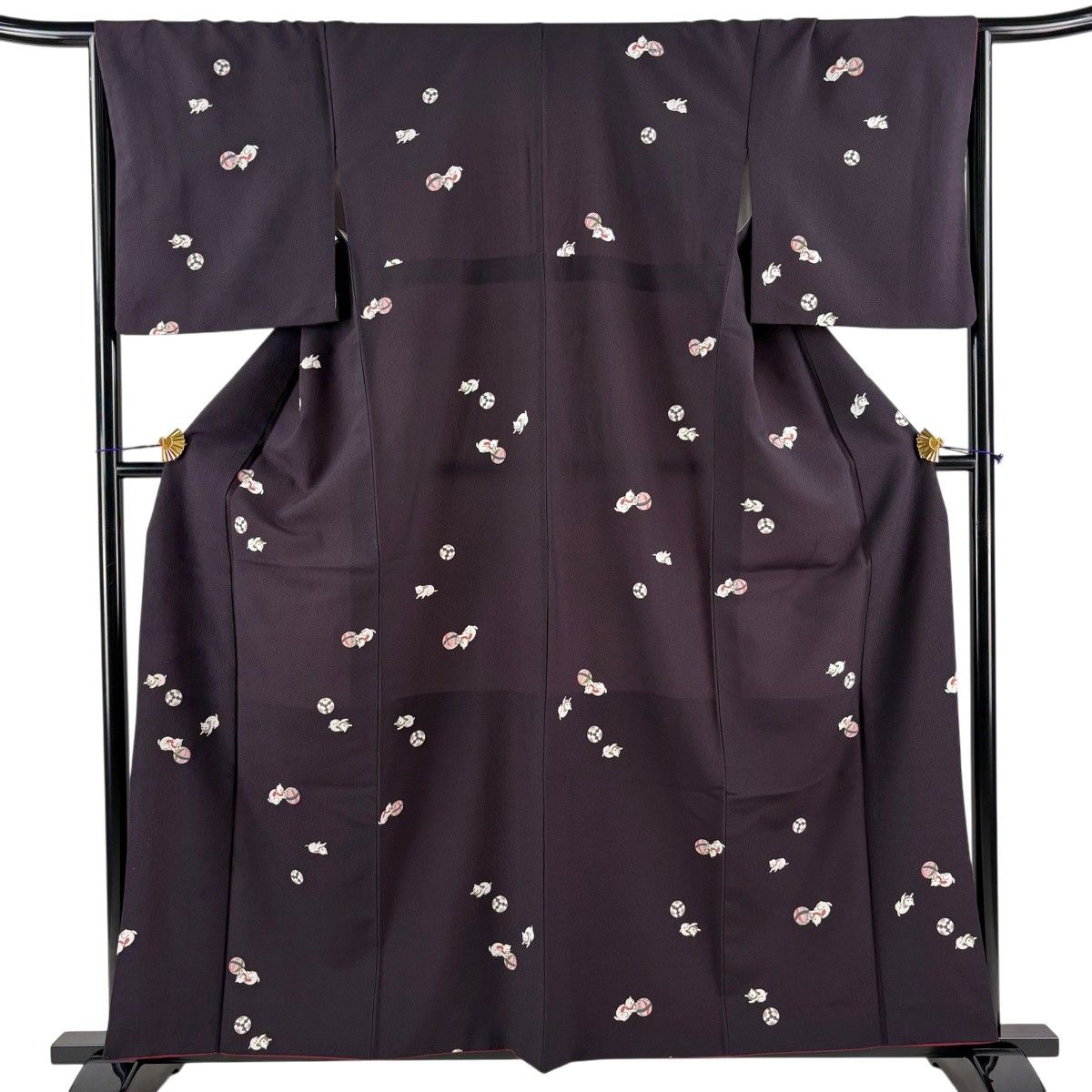 ◇橘唐草文 夏銘仙 単衣 アンティーク 丈160 TAPD01010風 | kimono
