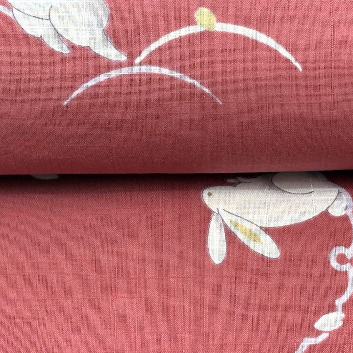 反物 優品 小紋 夏通信 うさぎ 桜 赤紫 綿 【中古】 - メルカリ