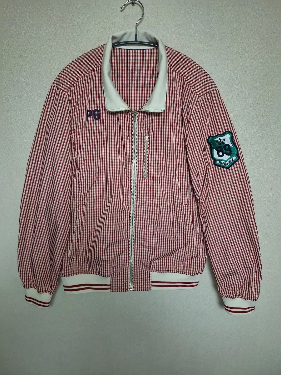 PEARLY GATES CHECK ジップアップ アウター 5 (RED)
