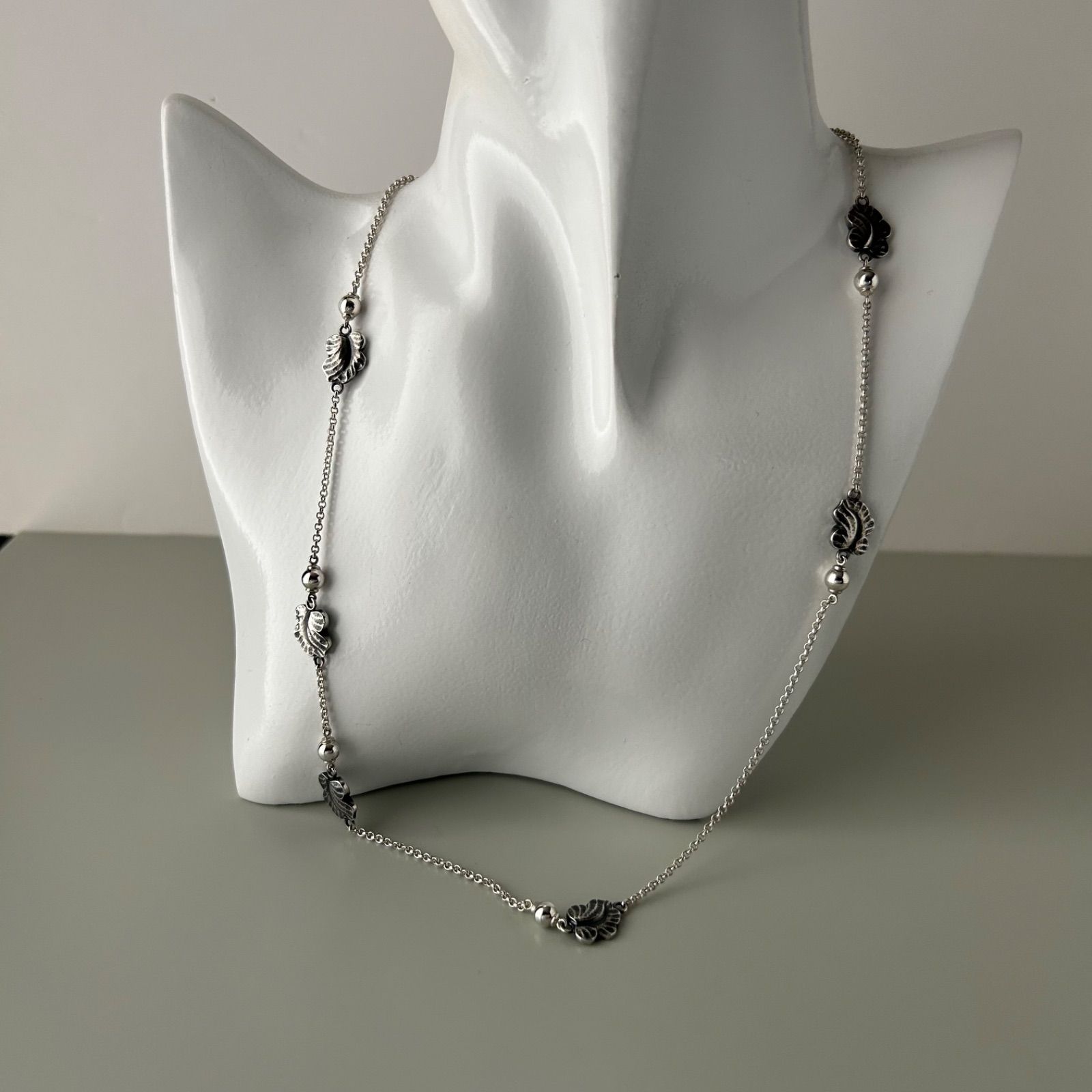ジョージジェンセン GeorgJensen リーフ ネックレス トップ ◇名