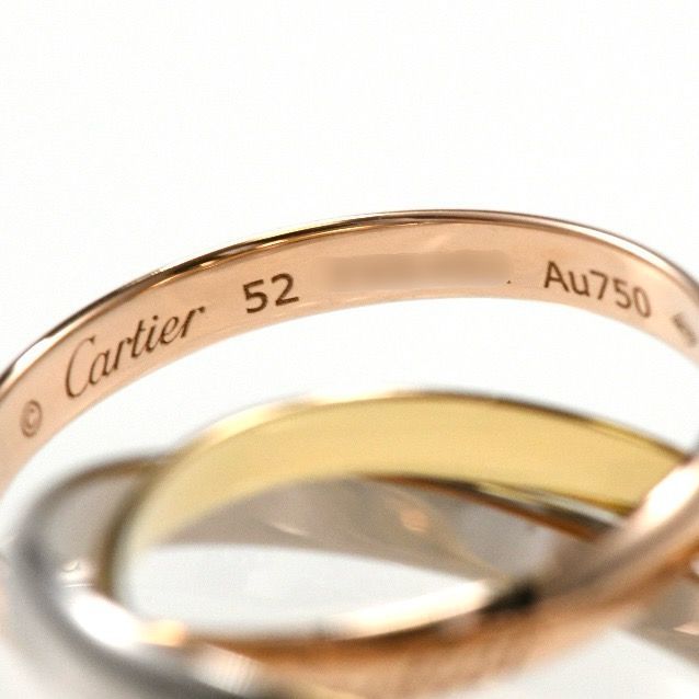Cartier カルティエ トリニティリング SM K18 スリーカラー SIZE:52