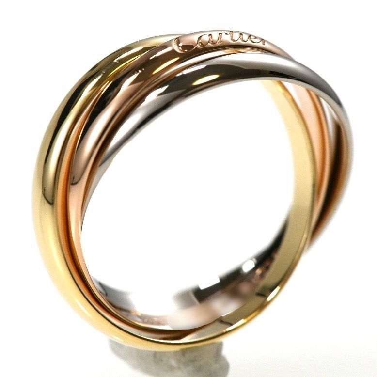 Cartier カルティエ トリニティリング SM K18 スリーカラー SIZE:52