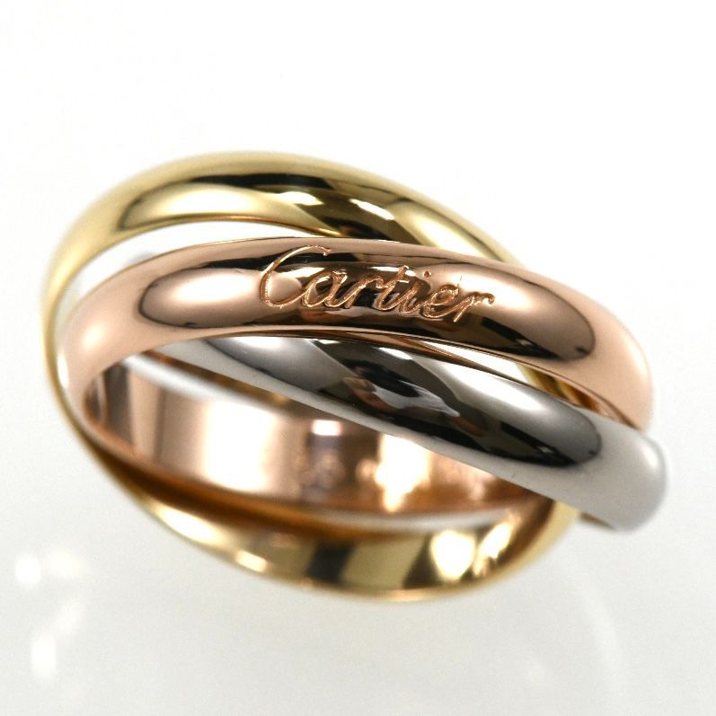 Cartier カルティエ トリニティリング MM K18 スリーカラー SIZE:55 Au750 3連リング 指輪 164,000円
