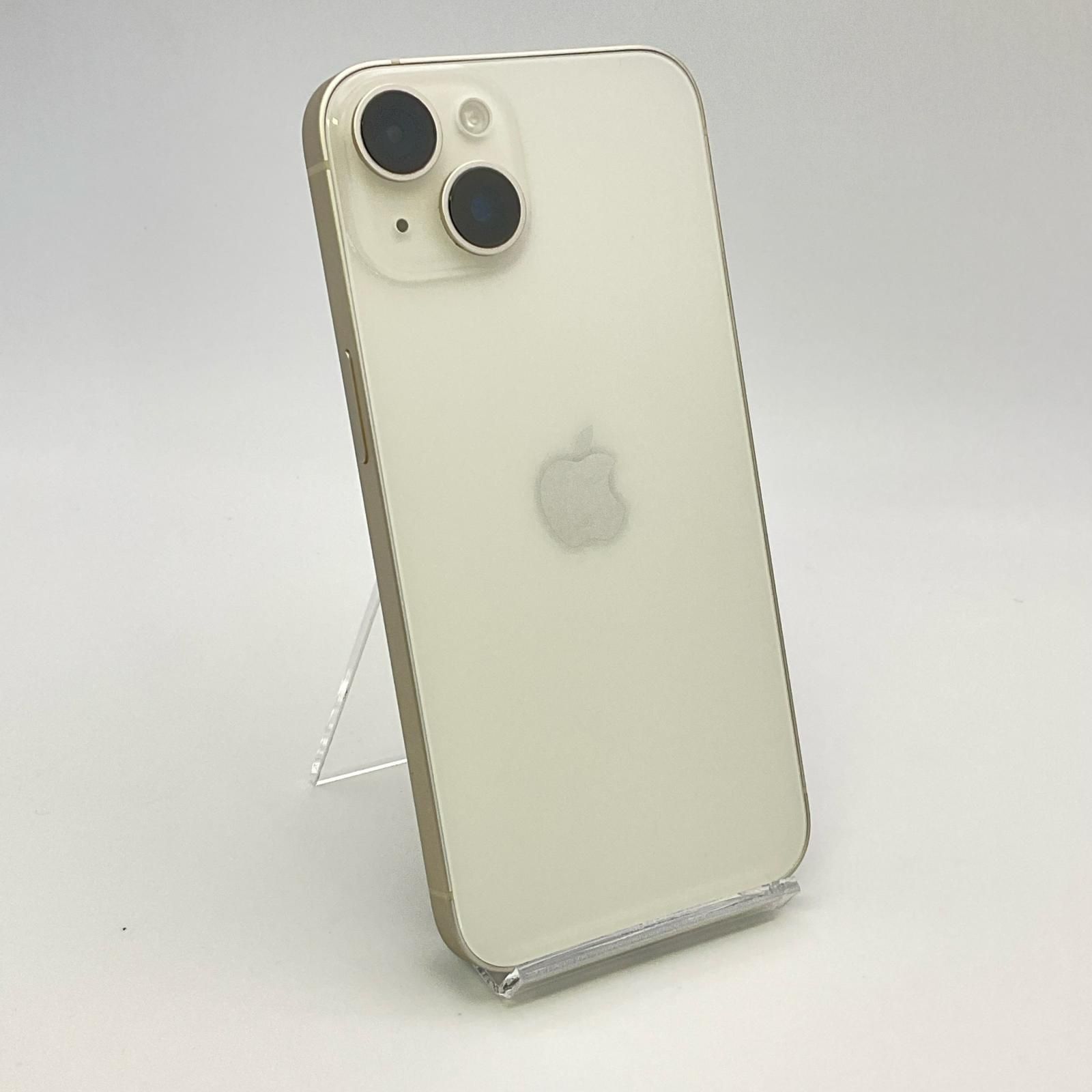 【全額返金保証】【最速発送】 iPhone 14 128GB スターライト docomo SIMフリー 白ロム 動作確認済 81% 33,836円