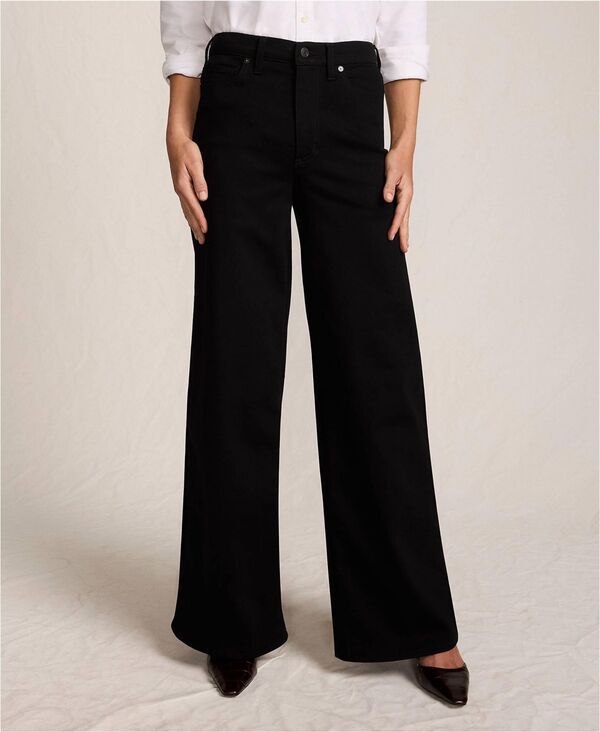 ランズエンド レディース ボトムス デニムパンツ ワイドレッグ デニム ジーンズ Lands End Womens Denim High Rise Extra Wide Leg Jeans Black
