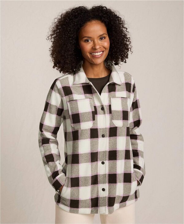 ランズエンド レディース アウター ジャケット・ブルゾン プリント シャツ フリース ジャケット Lands End Womens Print Anyweather Fleece Shirt Jack