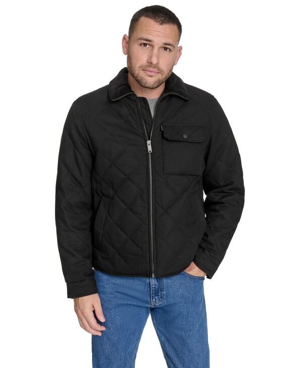 ドッカーズ メンズ アウター ジャケット・ブルゾン キルティング ジャケット Dockers Mens Diamond Quilted Jacket Black ブラック 27,170円